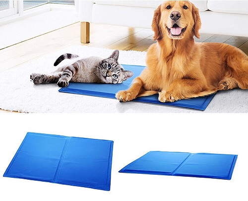 Pet Dog Cat Cooling Gel Mat Bed Summer Heat Relief Non Toxic Cushion Pad 45x60cm