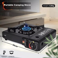 Add a review for: Black Portable Camping Stove with Cary Case,Camping Stove Automatic Ignition System,Outdoor Grill Plate Compact Outdoor Cooker Butane Gas,BBQ Cooker Caravan Outdoor