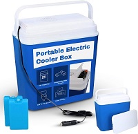 Add a review for: Electric Cooler Box of 22 L, Large Cool Box Powered By 12V In-Car Socket, Durable & Portable Cooler for Camping