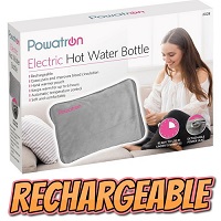 Add a review for: Grey Rechargeable Electric Hot Water Bottle Bed Hand Warmer Massaging Heat Pad