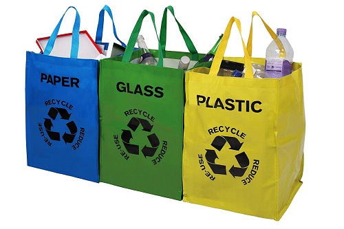 Premier Housewares Recycle Bags - Set of 3, Multi-Coloured