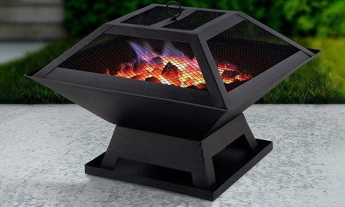 Fire Pit BBQ Grill Outdoor Garden Firepit Brazier Stove Patio Heater