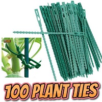 100 X Adjustable Plant Cable Ties Reusable Hold Plants Securely Without Damage