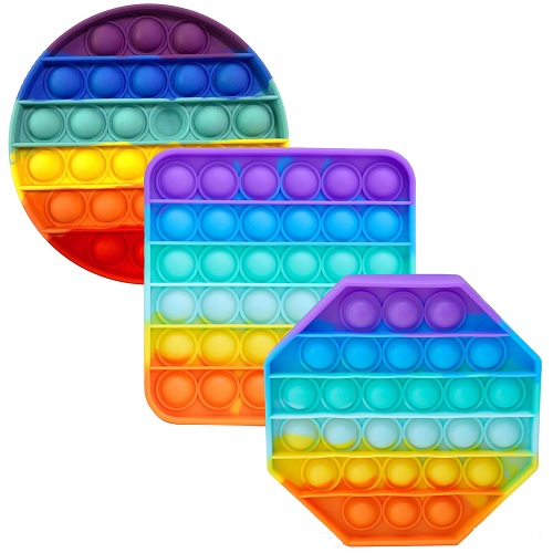 Push Pop it Bubble Sensory Fidget Toy Stress Relief Special Needs Autism Rainbow