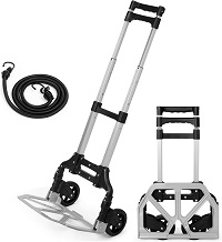 Add a review for: Folding Hand Truck Aluminium,Heavy Duty Hand Truck Foldable Trolley on Wheels,Multi Purpose Sack Truck Moving Trolley (80 kg maximum)
