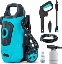 Add a review for: 1600W Pressure Washer, Portable Jet Washer High Pressure Washers 130 Bar Electric Power Washer with Hose Reel, Power Cord, Adjustable Nozzle for Patio, Car, Fences, Vehicles