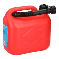  5L Petrol Fuel Jerry Can Car Spout Nozzle Lawnmower Motorbike Motorcycle Van RED