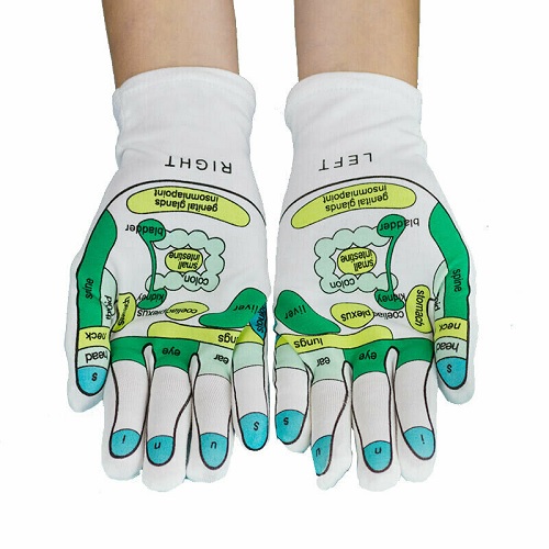 1 Pair of Reflexology Gloves Acupressure Acupuncture Chinese Natural ...