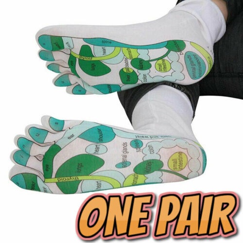1 Pair Foot Reflexology Socks Acupressure Acupuncture Chinese Natural ...
