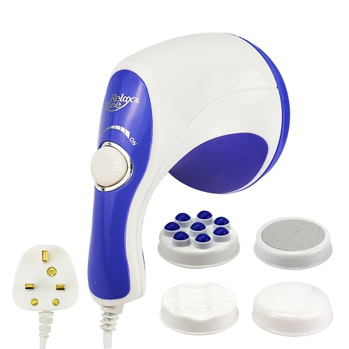 Electric Massager Handheld Infrared Massage With 4 Vibrating Massage Heads For Neck Shoulders