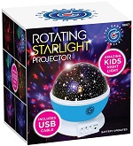 Add a review for: Star and Moon LED Rotating Projector Night Light Baby Kids Bedroom Sleeping Lamp