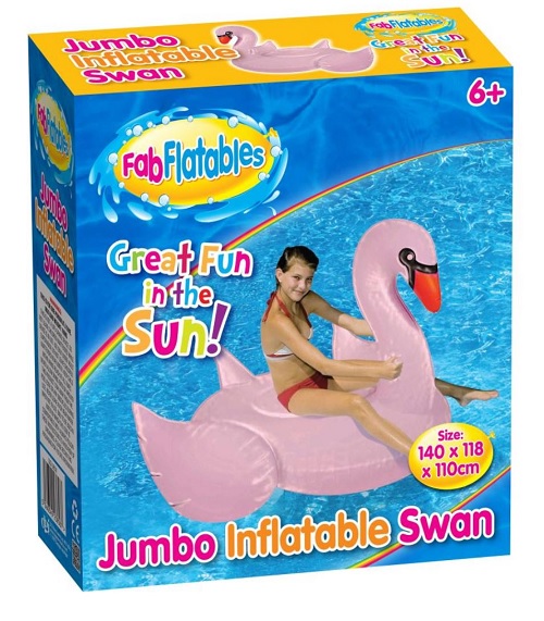 Rose Gold Inflatable Giant Swan