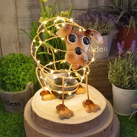 Garden Solar Wire Dog with 62 Micro LED Light & 4D Moving Effect Decoration