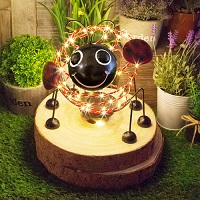 Garden Solar Wire Ladybug with 62 Micro LED Light and 4D Moving Effect Decoration