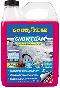 905260 Goodyear Snow Foam Shampoo Car Cherry Scent 5L pH Neutral Wash Wax Soap Kit