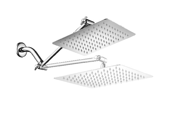 10-inch Stainless Steel Square Rainfall Shower Head with arm