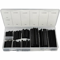 Add a review for: EFG1009 127pc Black Heat Shrink Tube Assortment Wire Wrap Electrical Insulation Sleeving