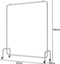 Add a review for: Heavy Duty Clothes Hanging Rail Rack for Bedroom Open Wardrobe on Wheels