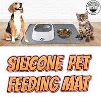 Large Silicone Pet Feeding Mat for Dog Cat Bowls Non Slip Pet Food Placemat 