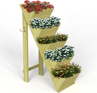 Add a review for: Vivo Technologies 5 Tier Wooden Planter Garden Flower Herb Planter Box Wooden Decorative Planters for Outdoor Indoor, 75cm(H) x 45cm(D) x 30cm(L)