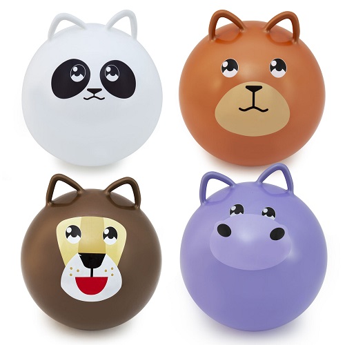  Wild Animal Space Hoppers Fun Bouncing Panda Bear Hippo Lion Inflatable PVC Kids