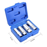 Add a review for: Goodyear 4pc Spark Plug Socket Set With Rubber Plug Retention External Hex