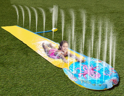 3-in-1 Mega Aqua Slider with Water Slide Sprinkler Outdoor Activity Splash Pool