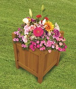 Add a review for: SQUARE -Small Wooden Garden Planters Outdoor Plants Flowers Pot