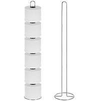 Add a review for: 88451 Freestanding Toilet Holder Paper Tissue Chrome Storage Stand Holds Up To 6 Rolls