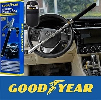 Goodyear Elite Heavy Duty Steering Wheel Lock with 2 Keys Plus RFID Car Fob