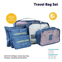 Add a review for: 6 Pack Travel Bag Organiser and Laundry Pouch Set