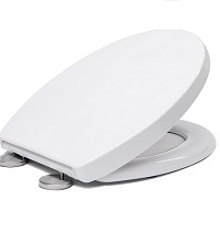 Add a review for: Toilet Seat Soft Close White Oval, Soft Close Toilet Seat with Quick Release for Easy Clean, Standard Loo Toilet Seats O Shape, Simple Top Fixing, Universal Toilet Seat