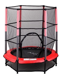 FoxHunter Junior Trampoline With Enclosure Safety Net Kids Child Red 4.5FT 55"