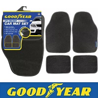 Add a review for: Goodyear 4Pc Luxury Velour Non Slip Floor Mats Carpet Car Mat Front & Rear Set