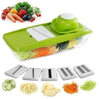 Add a review for: 9 in 1 Mandolin Vegetable Food Slicer Julienne and Container - Peel Cut Slice