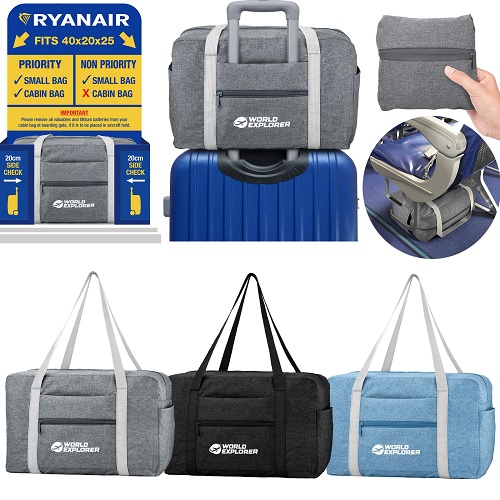 Carry On Cabin Bag | Underseat | Folding | Hand Luggage | Ryanair Easyjet Travel