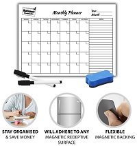 9252 Magnetic Monthly Planner WhiteBoard Wipe Clean To Do List Organiser Memo Notice