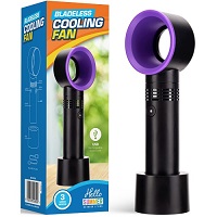 Add a review for: Handheld or Desktop Bladeless Fan Rechargeable Battery 360 Portable Cooling