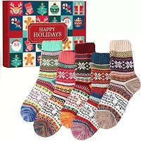 Add a review for: 5 Pairs Thermal Wool Womens Socks Warm Winter Knitting Thick Ladies Christmas