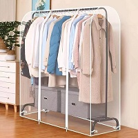 Add a review for: 6 FT Transparent Clothes Garment Rail Rack Strong Zipped Cover Clear Protective Zip